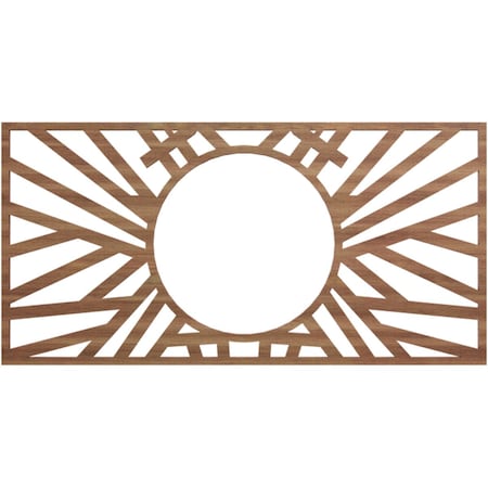 Ekena Millwork Hoover Wood Fretwork Pierced Ceiling Medallion, Walnut, 18"W x 9"H x 6 5/8"ID x 3/8"T CMWP18X09X0375HOWA